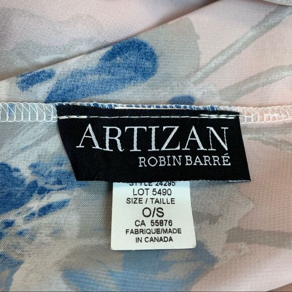 Artizan Robin Barre floral flower duster kimono beach cover-up blue blush - Picture 7 of 10